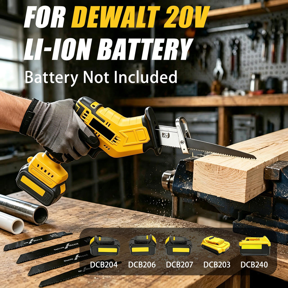 Cordless Reciprocating Saw 400W 3000RPM with 4 Saw Blades H29589