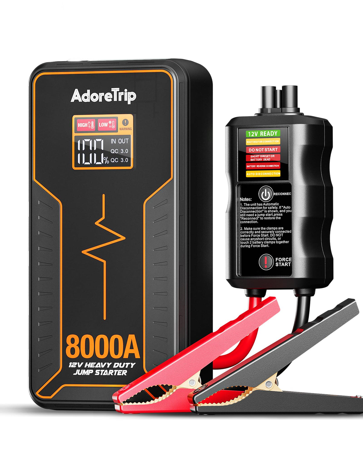 Portable 12v Car Jumper Starter D9844