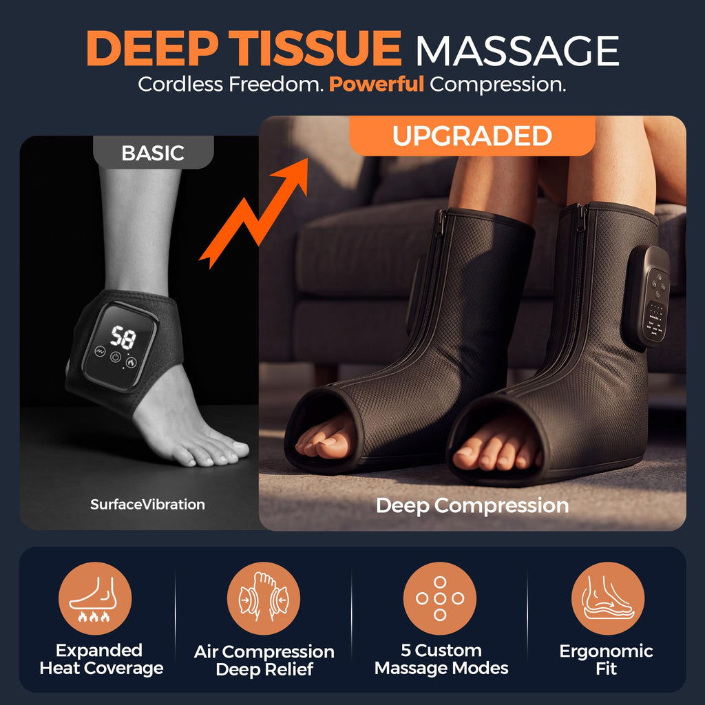 Air Compression Foot and Ankle Massager with Heat W91123