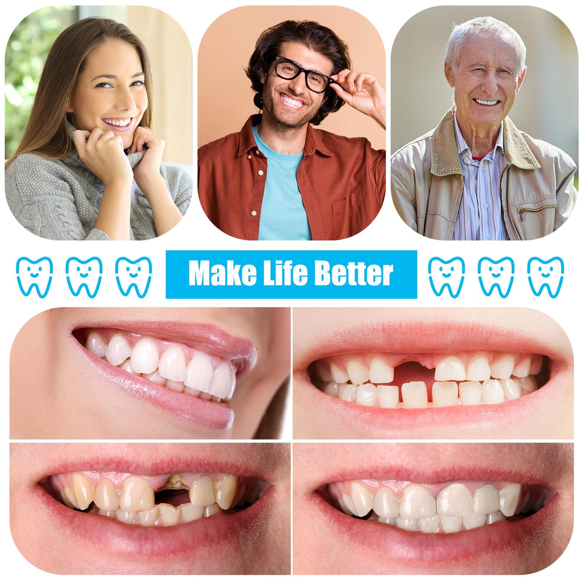 16 Pcs Dentures DIY Repair Kit R903008