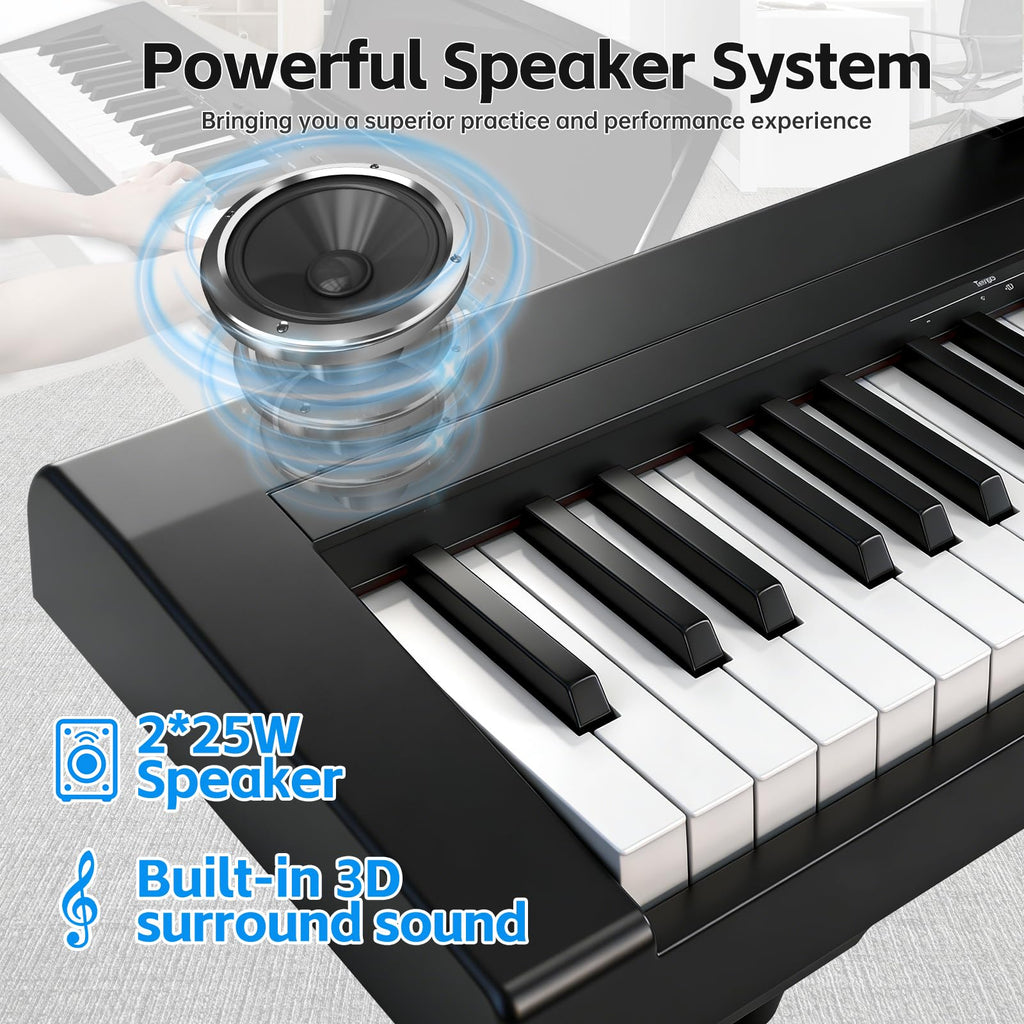 88 Key Weighted Digital Piano with Graded Hammer Action W126