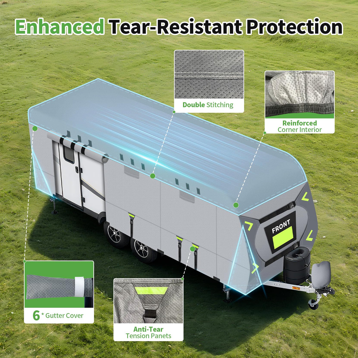 Heavy Duty 9 Layers RV Cover 14-16ft V817
