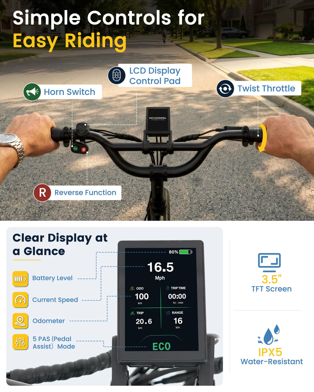 Electric Trike for Adults, 500W 20" Fat Tire Folding Tricycle J12444