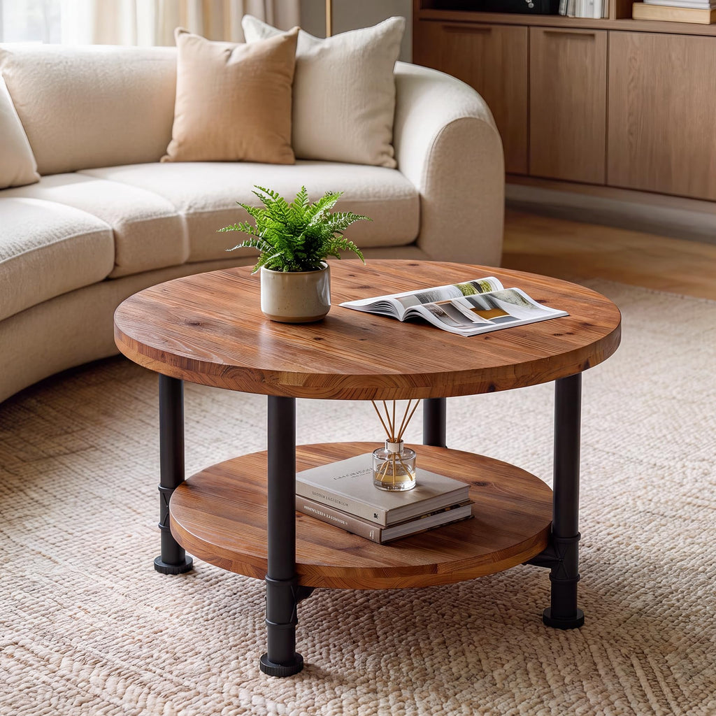 Solid Wood Round Coffee Table S45222