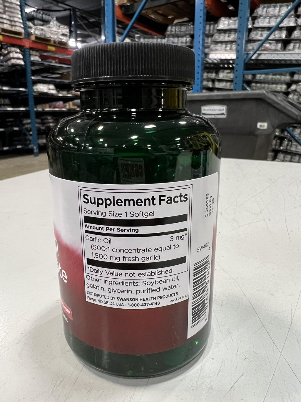 Garlic Oil 1500 mg 500 Softgels R133