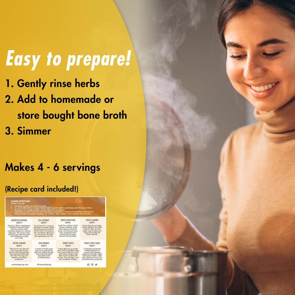 Chinese Herbal Soup Mix Packet 4 to 6 Servings O594