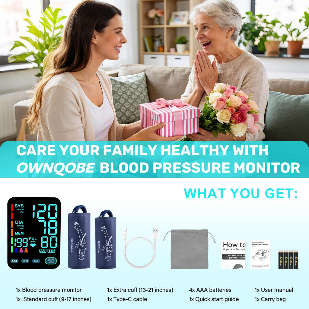 Upper Arm Blood Pressure Monitor with 2 Cuffs H477