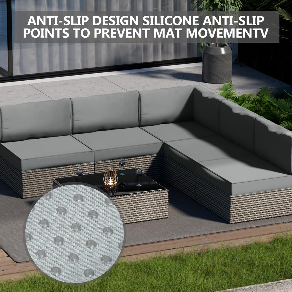 14 Piece Outdoor Waterproof Cushion Covers with Zipper W444400