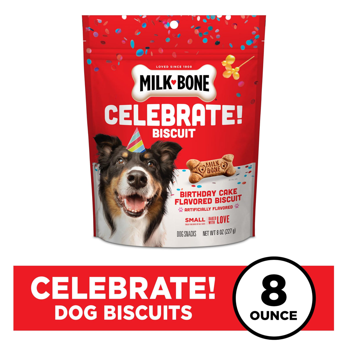 Artificially Flavored Biscuits Small Dog Treats 8 oz Bag Pack of 6 Z305137