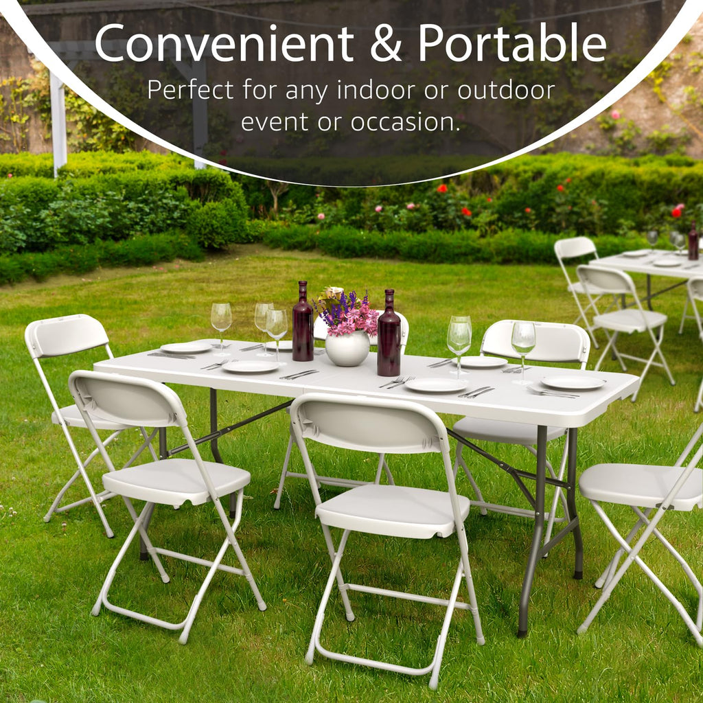 6 Feet Foldable Table with Steel Legs J8171