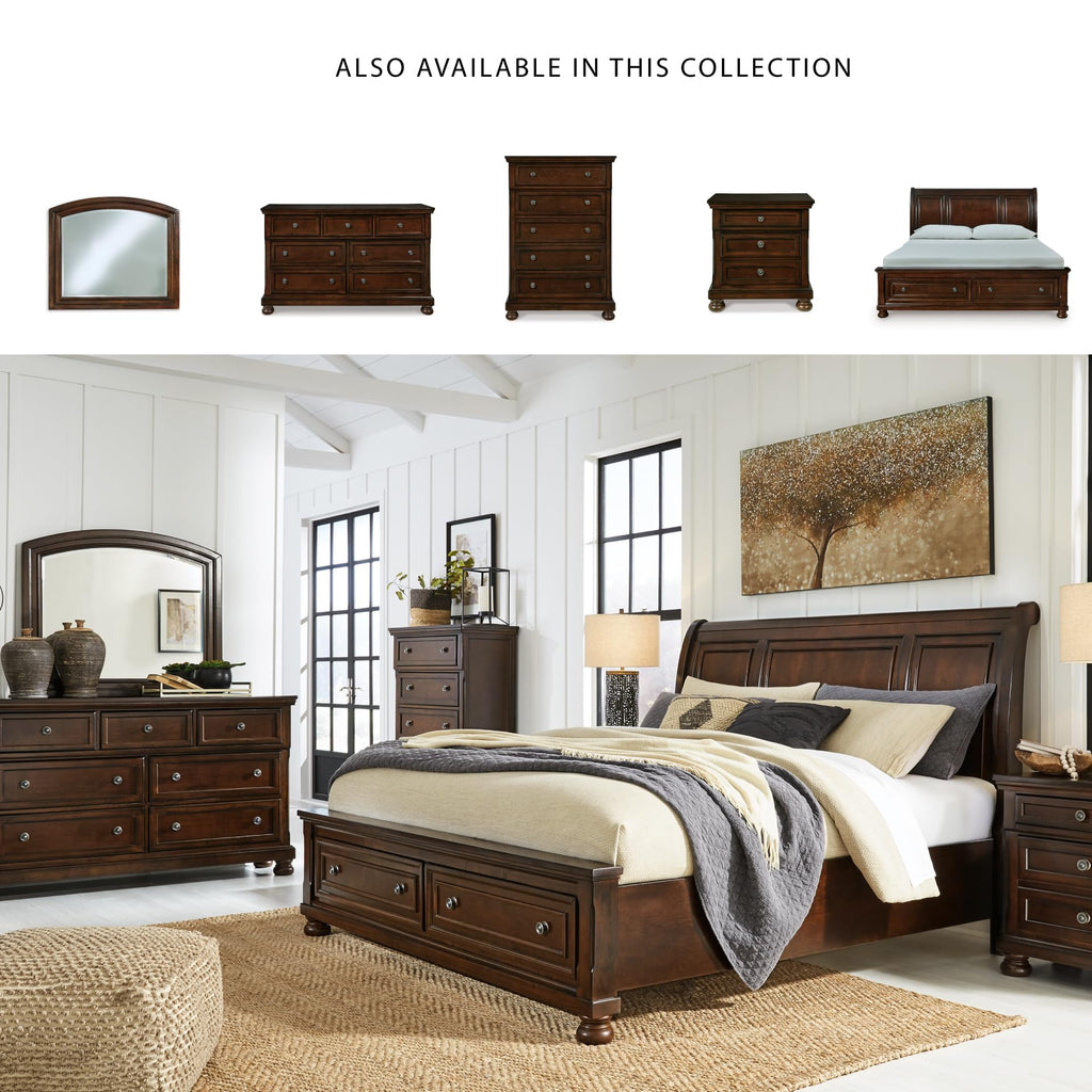 Cal King Sleigh Bed Frame with Storage H204