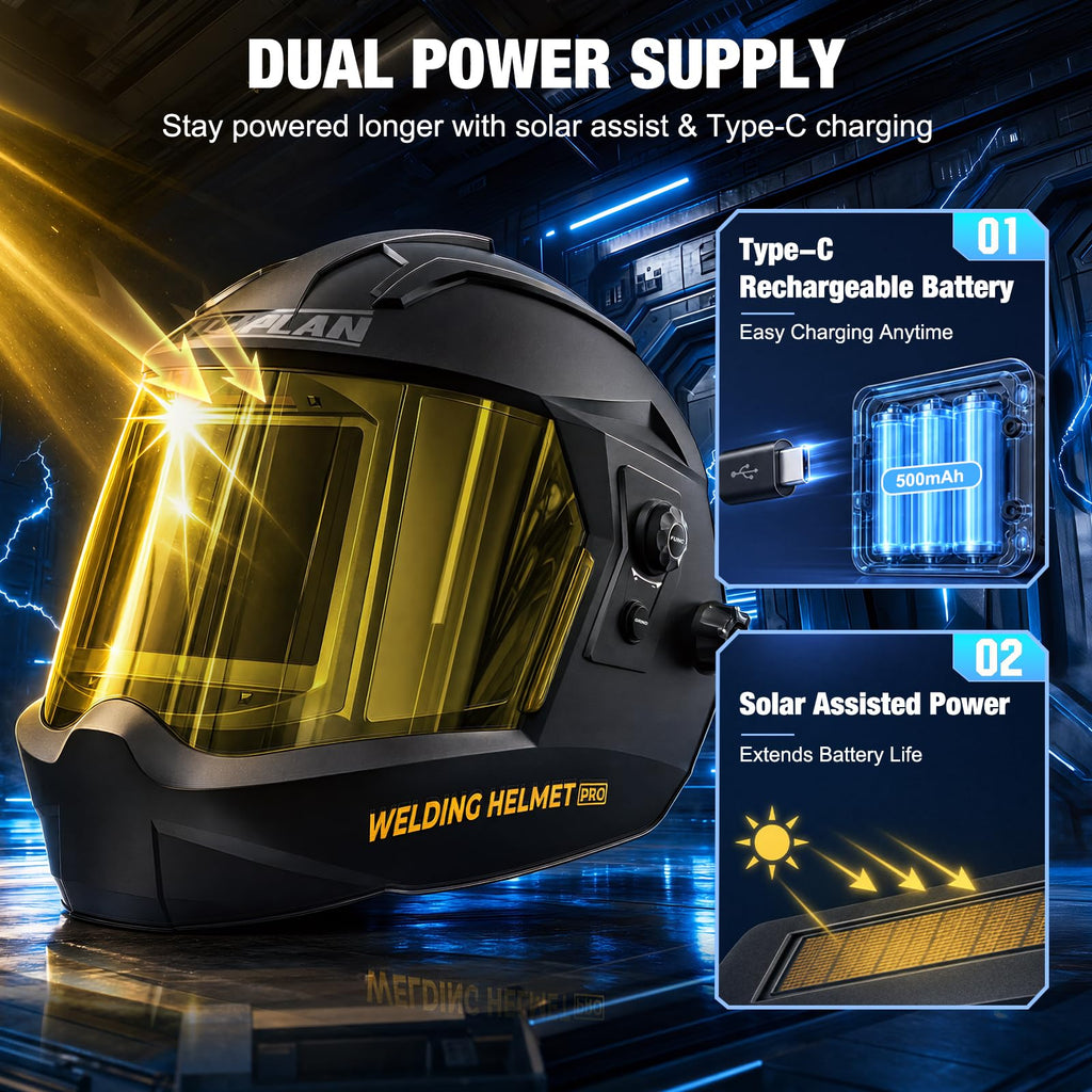 Auto Darkening Welding Helmet True Color 1/1/1/1 Optical Clarity N60308