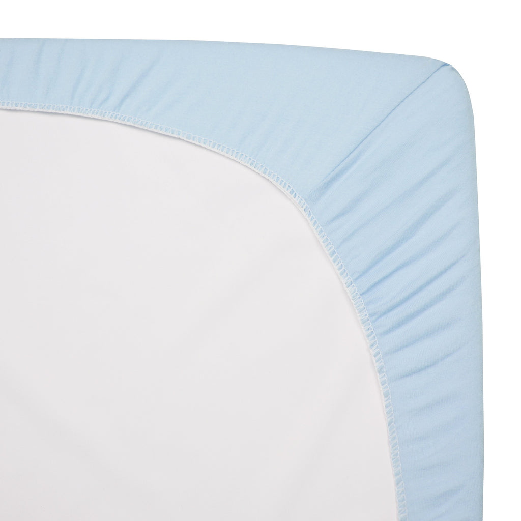 2 Pack Fitted Mini Crib Sheets 38x24" Blue B2157