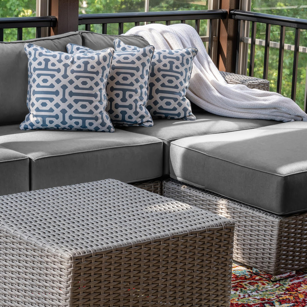 14 Piece Outdoor Waterproof Cushion Covers with Zipper W444400