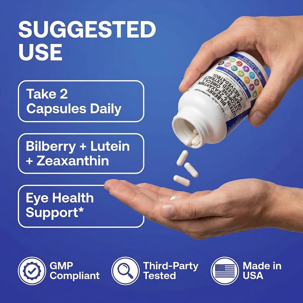 Eye Vitamins with Bilberry Lutein Zeaxanthin Supplement N984