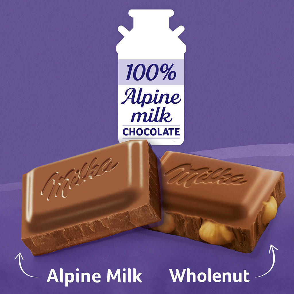 Chocolate Bars Variety Pack, Alpine Milk & Hazelnut, 10 - 3.52 oz Bars A588906