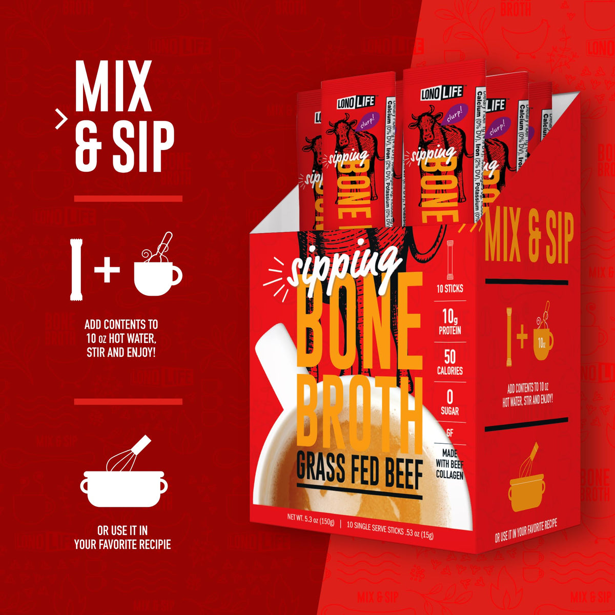 Beef Bone Broth Powder Mix 8oz Z93694