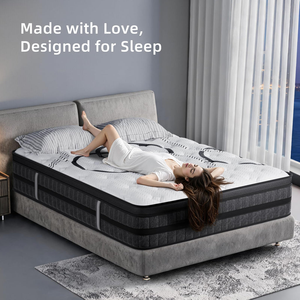Full Size 12 Inch Medium Firm Hybrid Spring Mattress R144