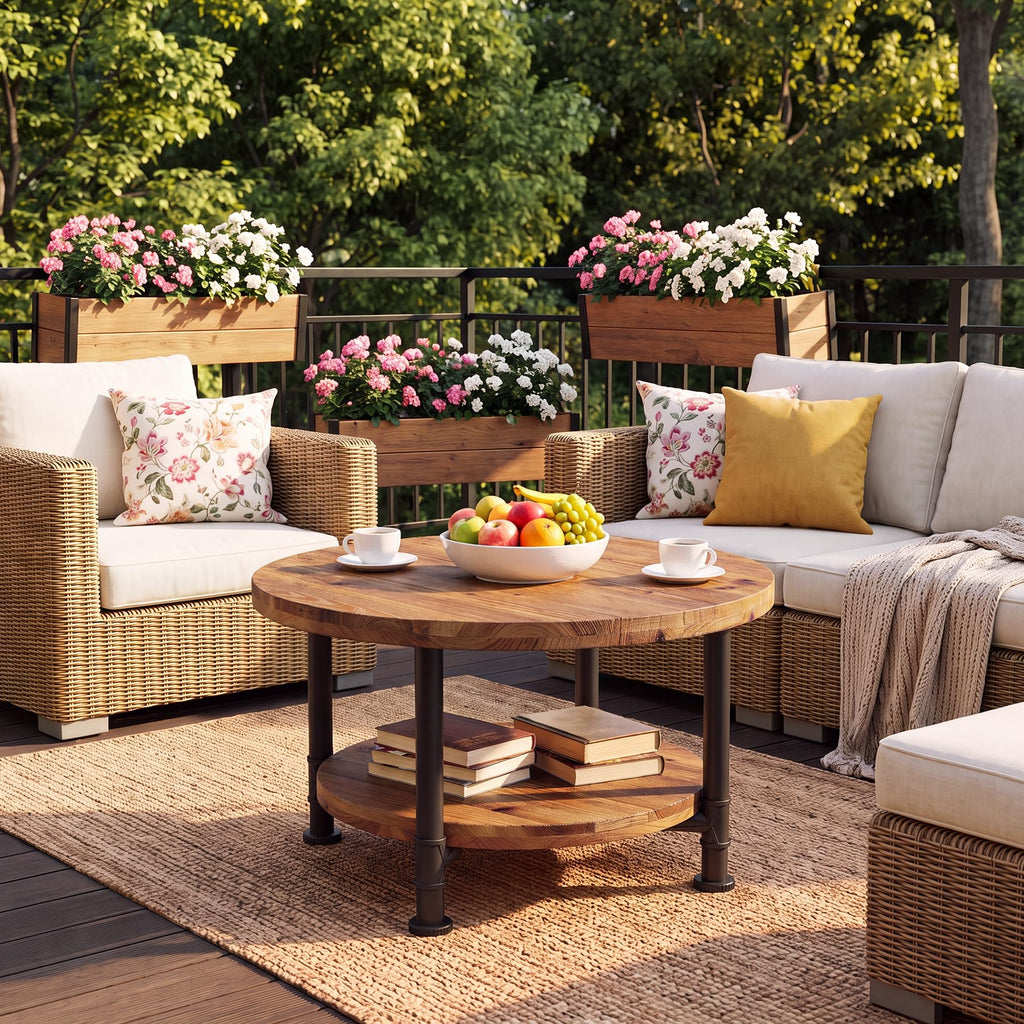 Solid Wood Round Coffee Table S45222