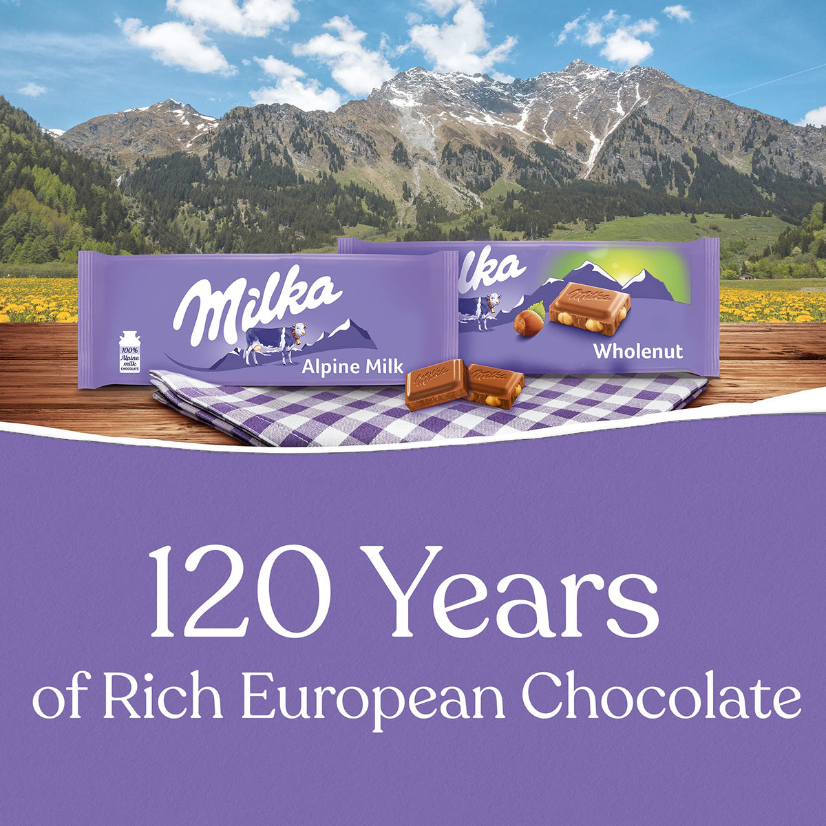 Chocolate Bars Variety Pack, Alpine Milk & Hazelnut, 10 - 3.52 oz Bars A588906