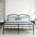 Queen Size 18 Inches Metal Bed Frame with Headboard Z409955