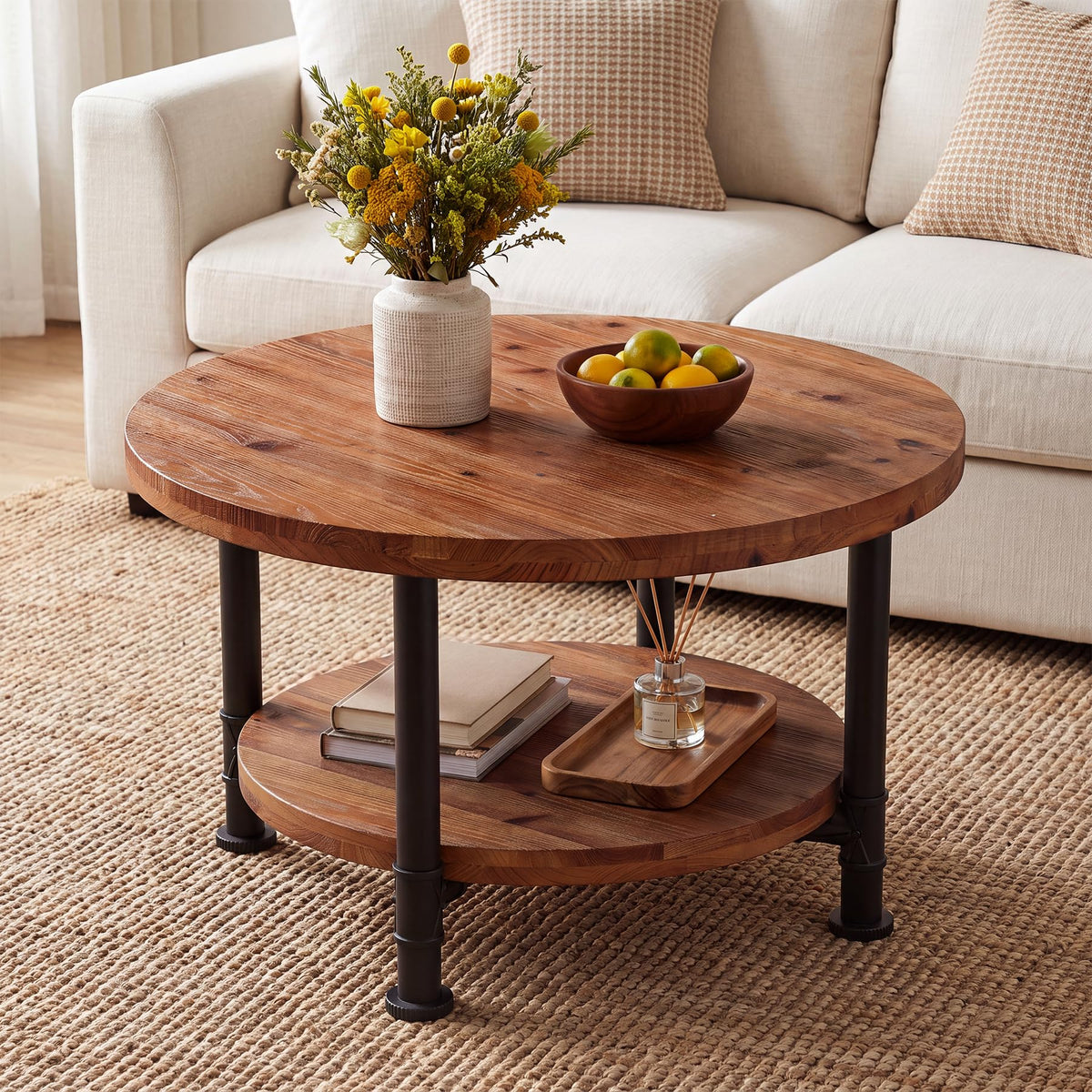 Solid Wood Round Coffee Table S45222