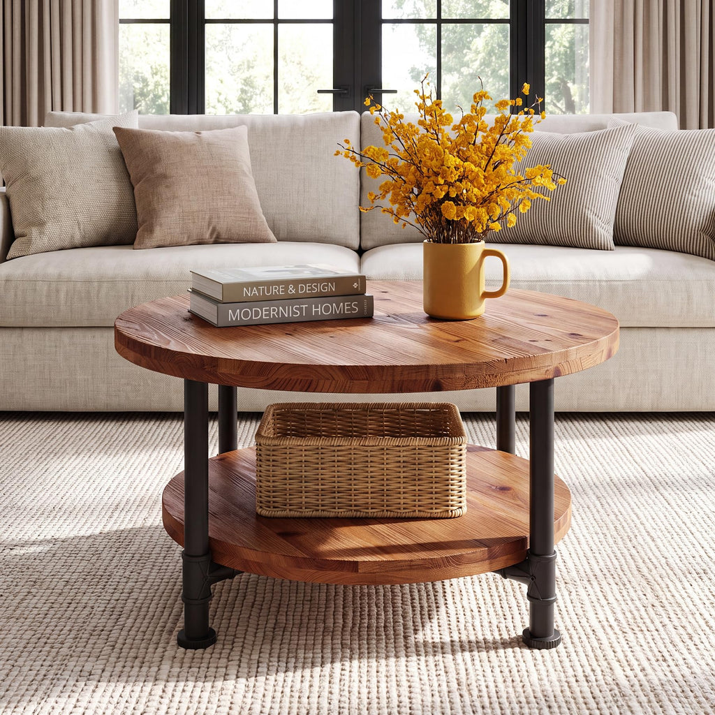Solid Wood Round Coffee Table S45222